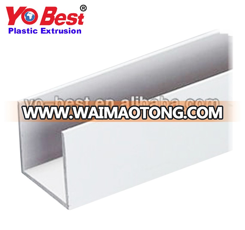 Plastic Extrusion profile PVC U channel which upvc profile manufacturers in China